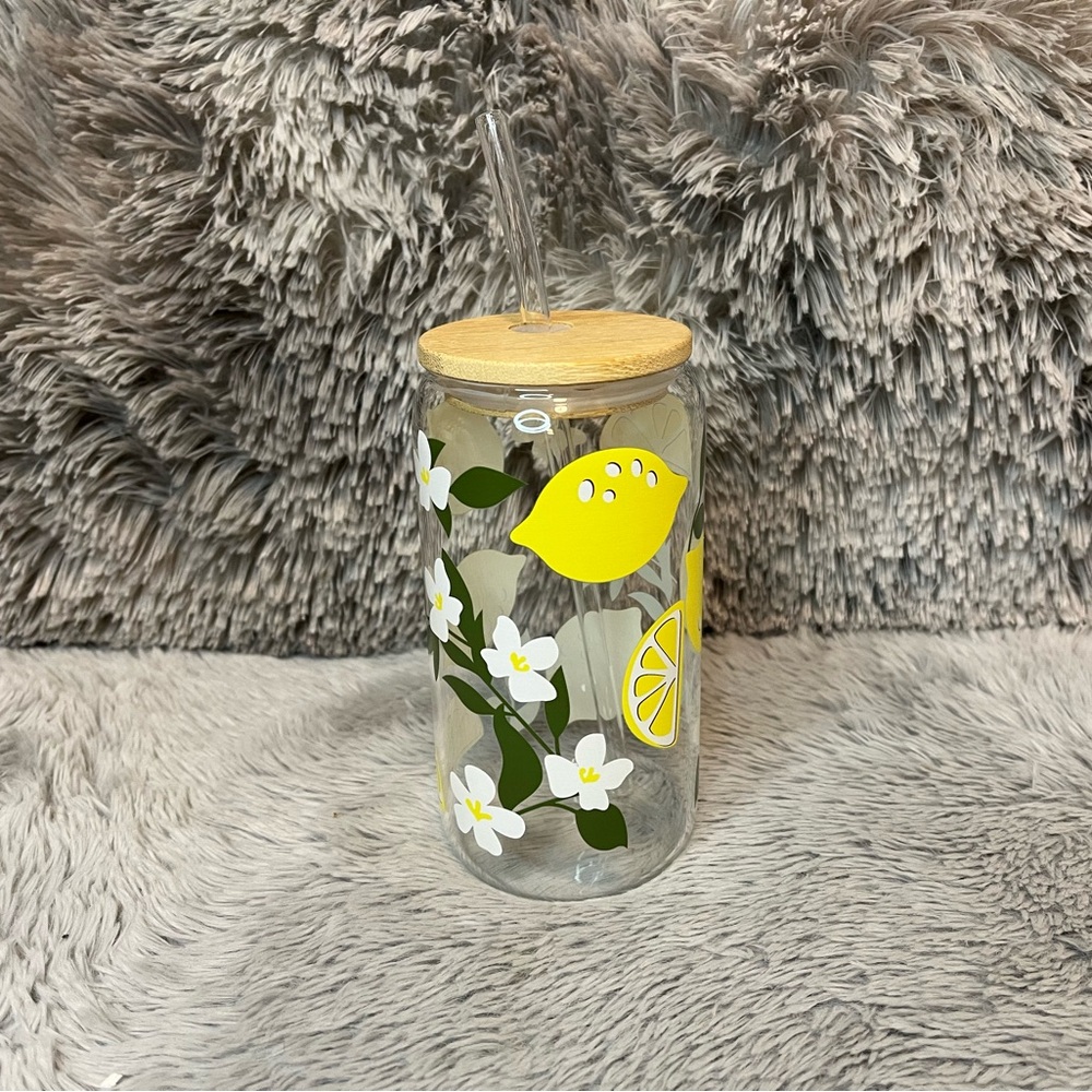 🍋 Lemon Glass Tumbler